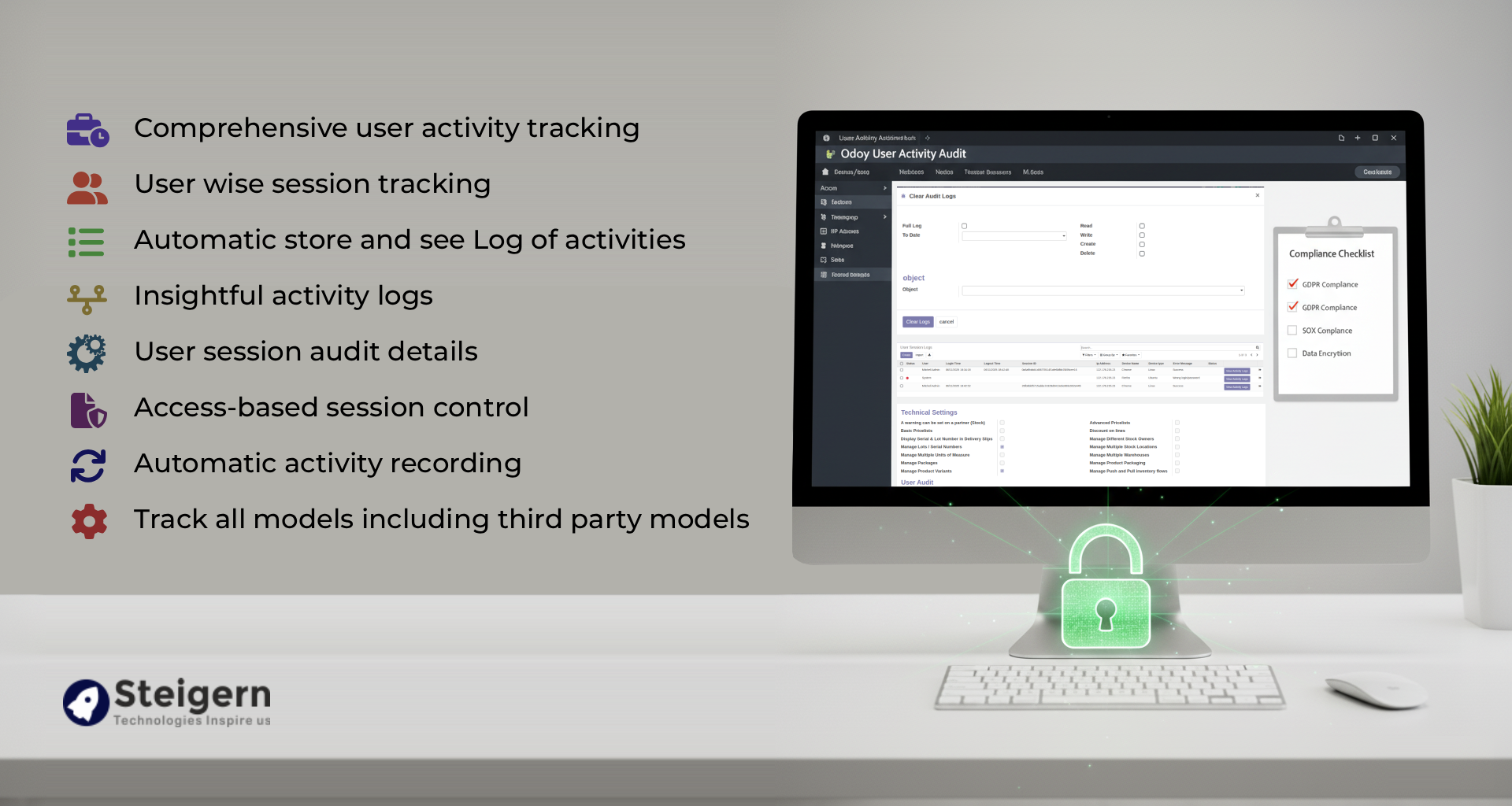 User activity audit Advanced, User Activity Monitoring, Audit Logs and Activity Monitoring, Audit Logs for Odoo Users, User Activity Audit